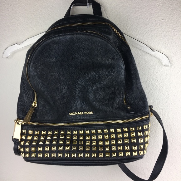 Michael Kors Rhea Studded Leather Backpack - Picture 8 of 8